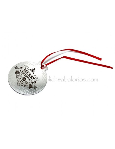 Colgante Bola de Navidad Aluminio 7cm