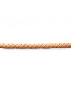 Cordón de cuero trenzado 5mm